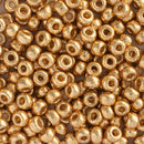Miyuki Round Seed Beads Size 6/0 4mm, 4202 Duracoat Galvanized Gold