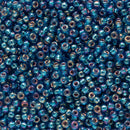 Miyuki Round Seed Beads Size 8/0 3mm, 1025 Silver Lined Capri Blue AB