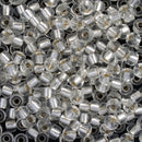 Miyuki Round Seed Beads Size 8/0 3mm, 1 Silver Lined Crystal