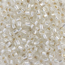 Miyuki Round Seed Beads Size 8/0 3mm, 1 Silver Lined Crystal