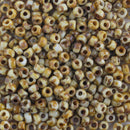 Miyuki Round Seed Beads Size 8/0 3mm, 4512 Picasso Opaque Yellow Matte
