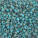 Miyuki Round Seed Beads Size 8/0 3mm, 4514 Picasso Opaque Seafoam Green Matte