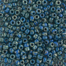 Miyuki Round Seed Beads Size 8/0 3mm, 4516 Picasso Opaque Dark Teal