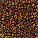 Miyuki Round Seed Beads Size 8/0 3mm, 462 Metallic Iris Gold