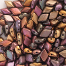 Matubo GemDuo Beads 8x5mm, Matte - Metallic Bronze Iris