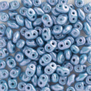 Matubo SuperDuo Beads 2.5x5mm, Chalk Blue Luster