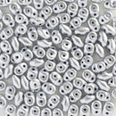 Matubo SuperDuo Beads 2.5x5mm, Matte - Metallic Silver