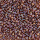 Miyuki Delica Beads Size 10/0 2.2mm, DBM853 Opaque Matte Light Brown AB