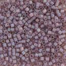 Miyuki Delica Beads Size 10/0 2.2mm, DBM857 Opaque Matte Smoky Amethyst AB
