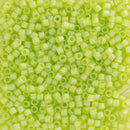 Miyuki Delica Beads Size 10/0 2.2mm, DBM860 Opaque Matte Chartreuse AB