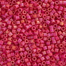 Miyuki Delica Beads Size 10/0 2.2mm, DBM874 Opaque Matte Maroon AB