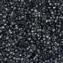 Miyuki Delica Hex Cut Beads Size 11/0 1.6mm, DBC001 Opaque Gunmetal