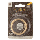 Wire Elements Tranish Resistant Half-Hard Shaped 18 Gauge Half Round Wire, Gold, 4 Yards/12 Feet