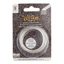 Wire Elements Tranish Resistant Half-Hard Shaped 18 Gauge Half Round Wire, Silver, 4 Yards/12 Feet