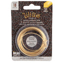 Wire Elements Tranish Resistant Half-Hard Shaped 18 Gauge Square Wire, Gold, 4 Yards/12 Feet