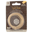 Wire Elements Tranish Resistant Half-Hard Shaped 18 Gauge Twisted Wire, Gold, 2.67 Yards/2.44 Meters