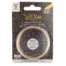 Wire Elements Tranish Resistant Half-Hard Shaped 21 Gauge Half Round Wire, Gold, 4 Yards/12 Feet
