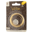 Wire Elements Tranish Resistant Half-Hard Shaped 21 Gauge Square Wire, Gold, 4 Yards/12 Feet