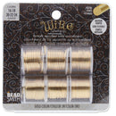 Wire Elements Tarnish Resistant Wire, Gold, Assorted Gauge - 16 (2 Spools x 1 Yard/0.91 Meters), 18 (2 Yards/1.83 Meters) , 20 (3 Yards/2.74 Meters), 22 (4 Yards/3.66 Meters), 24 (6 Yards/5.49 Meters)
