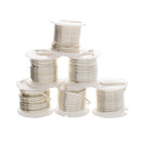 Wire Elements Tarnish Resistant Wire, Silver, Assorted Gauge - 16 (2 Spools x 1 Yard/0.91 Meters), 18 (2 Yards/1.83 Meters) , 20 (3 Yards/2.74 Meters), 22 (4 Yards/3.66 Meters), 24 (6 Yards/5.49 Meters)