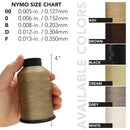 Nymo Nylon Beading Thread, Size-D 0.3mm Thickness, Ash, 3 Ounce Spool - 1584 Yards/1448.41 Meters