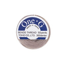 Toho One-G 330dtex 100% Nylon Beading Thread, Size-B, 0.2mm Thickness, Beige, 50 Yards
