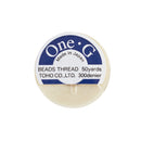 Toho One-G 330dtex 100% Nylon Beading Thread, Size-B, 0.2mm Thickness, Cream, 50 Yards