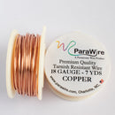 ParaWire Tarnish Resistant 18 Gauge Metallic Wire, Copper - 7 Yards (6.4 Meters)