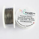 ParaWire Tarnish Resistant 22 Gauge Silver Plated Wire, Hematite - 8 Yards (7.32 Meters)
