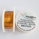 ParaWire Tarnish Resistant 26 Gauge Metallic Wire, Bronze - 30 Yards (27.43 Meters)