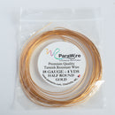 ParaWire Tarnish Resistant 18 Gauge Silver Plated Half-Round Wire, Gold - 4 Yards (3.66 Meters)