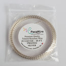 ParaWire Tarnish Resistant 18 Gauge Silver Plated Twisted Wire, Silver - 15 Feet (1.52 Meters)