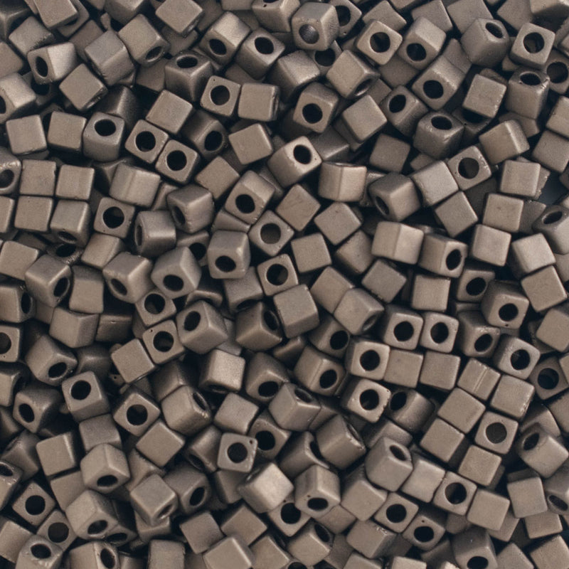 Miyuki Square/Cube Beads 1.8mm, 2006 Matte Metallic Dark Bronze