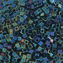 Miyuki Square/Cube Beads 1.8mm, 452 Metallic Dark Blue Iris