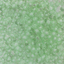 Starman Finial Half-Drilled Round Beads 2mm, Transparent Peridot