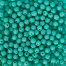 Starman Finial Half-Drilled Round Beads 2mm, Opaque Turquoise