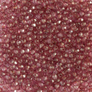 Starman, Czech Fire Polish Glass Beads 2mm, Luster - Transparent Topaz/Pink