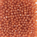 Starman, Czech Fire Polish Glass Beads 3mm, Brown Caramel