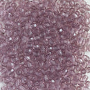 Starman, Czech Fire Polish Glass Beads 3mm, Transparent Medium Amethyst