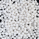 Starman, Czech Fire Polish Glass Beads 3mm, Pearl Shine - White