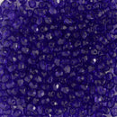 Starman, Czech Fire Polish Glass Beads 3mm, Transparent Cobalt