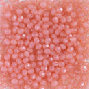 Starman, Czech Fire Polish Glass Beads 3mm, Milky Pink