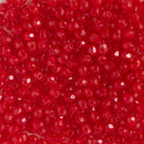 Starman, Czech Fire Polish Glass Beads 3mm, Opal Red