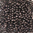Starman, Czech Fire Polish Glass Beads 3mm, Metallic Bronze