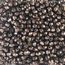 Starman, Czech Fire Polish Glass Beads 3mm, Dark Bronze