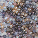 Starman, Czech Fire Polish Glass Beads 3mm, Luster Mix