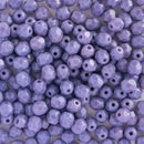 Starman, Czech Fire Polish Glass Beads 4mm, Opaque Purple