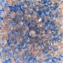 Starman, Czech Fire Polish Glass Beads 4mm, Dual Coated - Light Pink/Blue