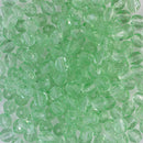 Starman, Czech Fire Polish Glass Beads 4mm, Transparent Peridot
