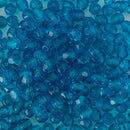 Starman, Czech Fire Polish Glass Beads 4mm, Transparent Capri Blue